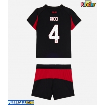 AC Milan Samuele Ricci #4 Heimtrikotsatz Kinder 2025-26 Kurzarm (+ Kurze Hosen)